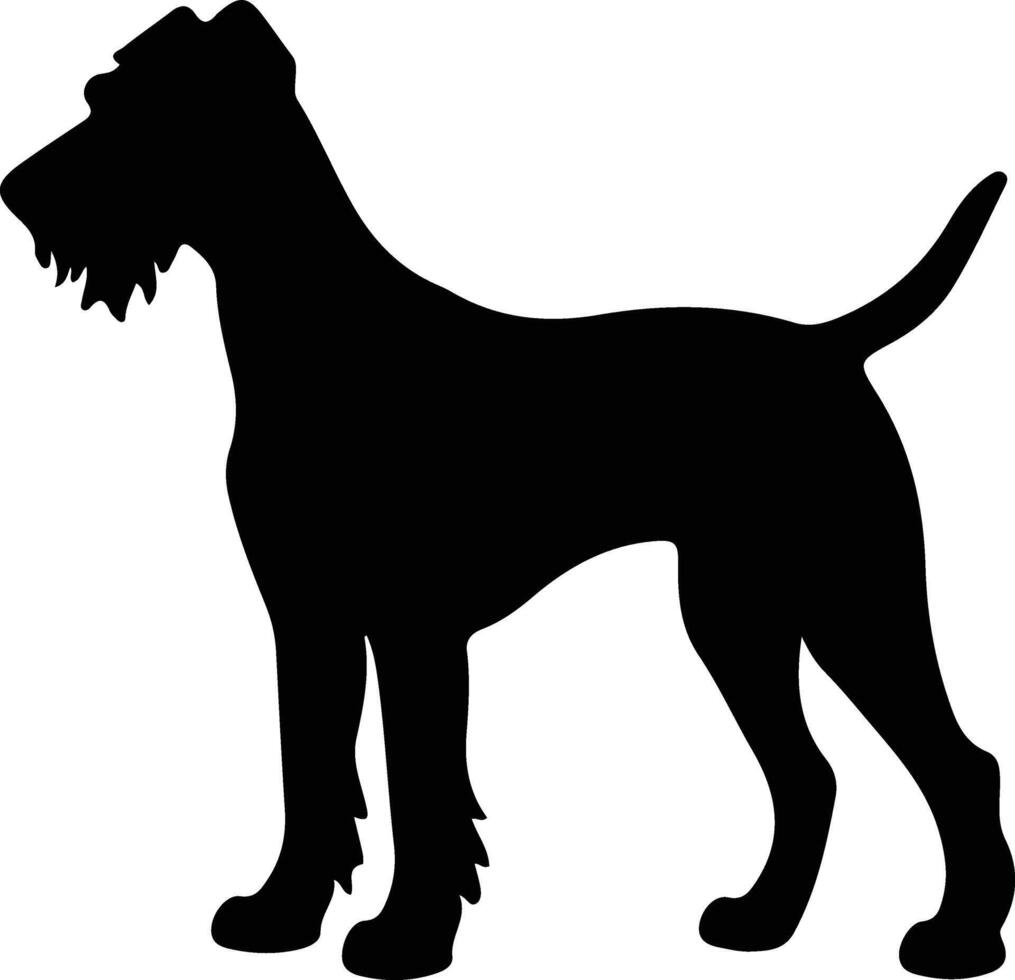 irländsk terrier svart silhuett vektor