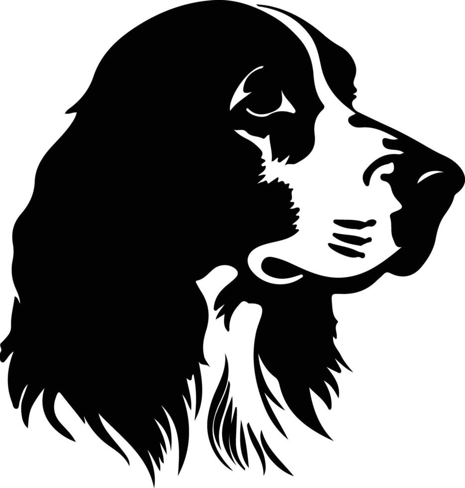 Walisisch Springer Spaniel Silhouette Porträt vektor