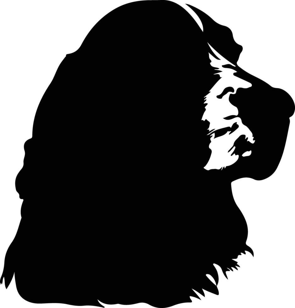 Englisch Springer Spaniel Silhouette Porträt vektor