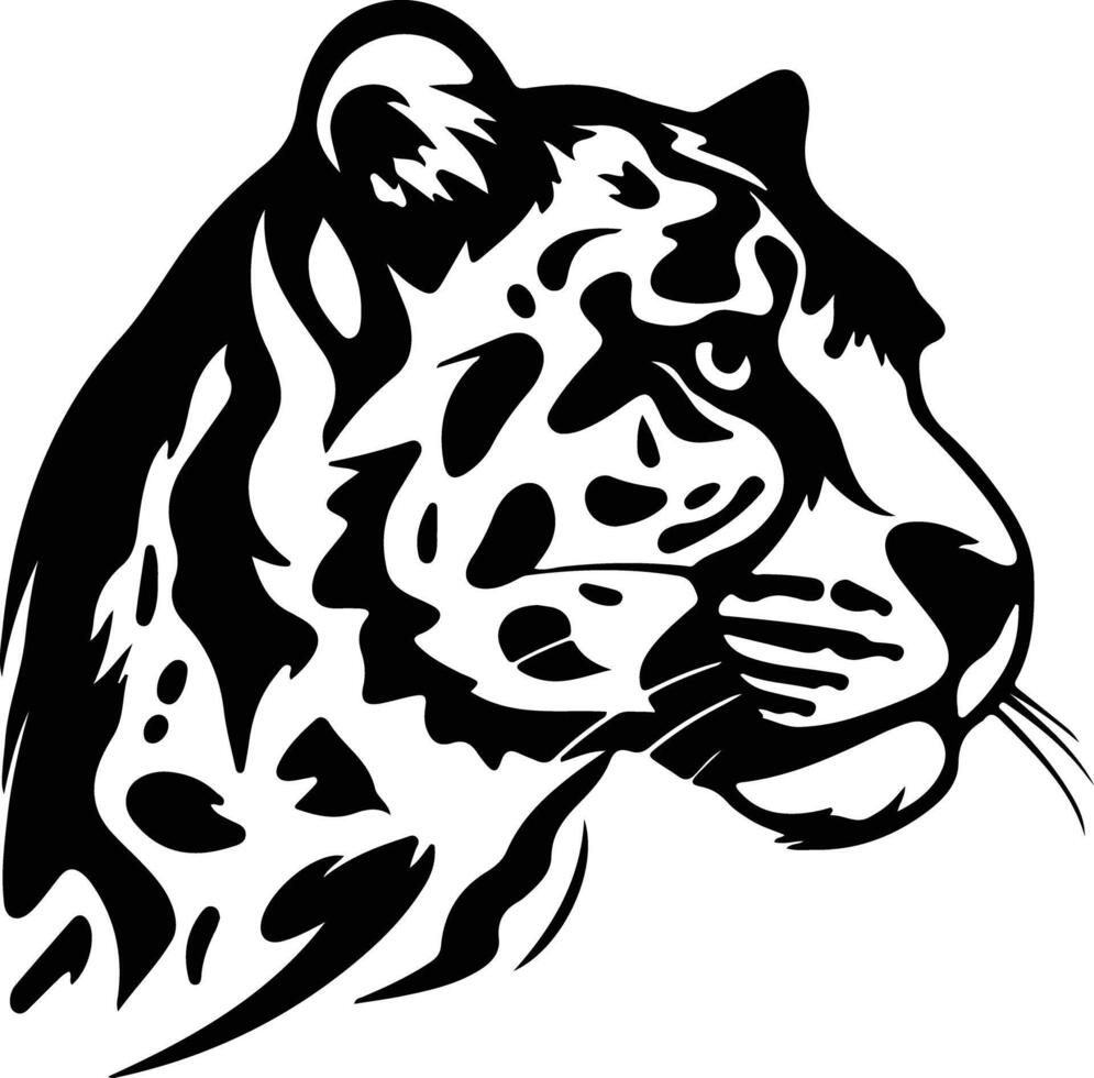 bewölkt Leopard Silhouette Porträt vektor