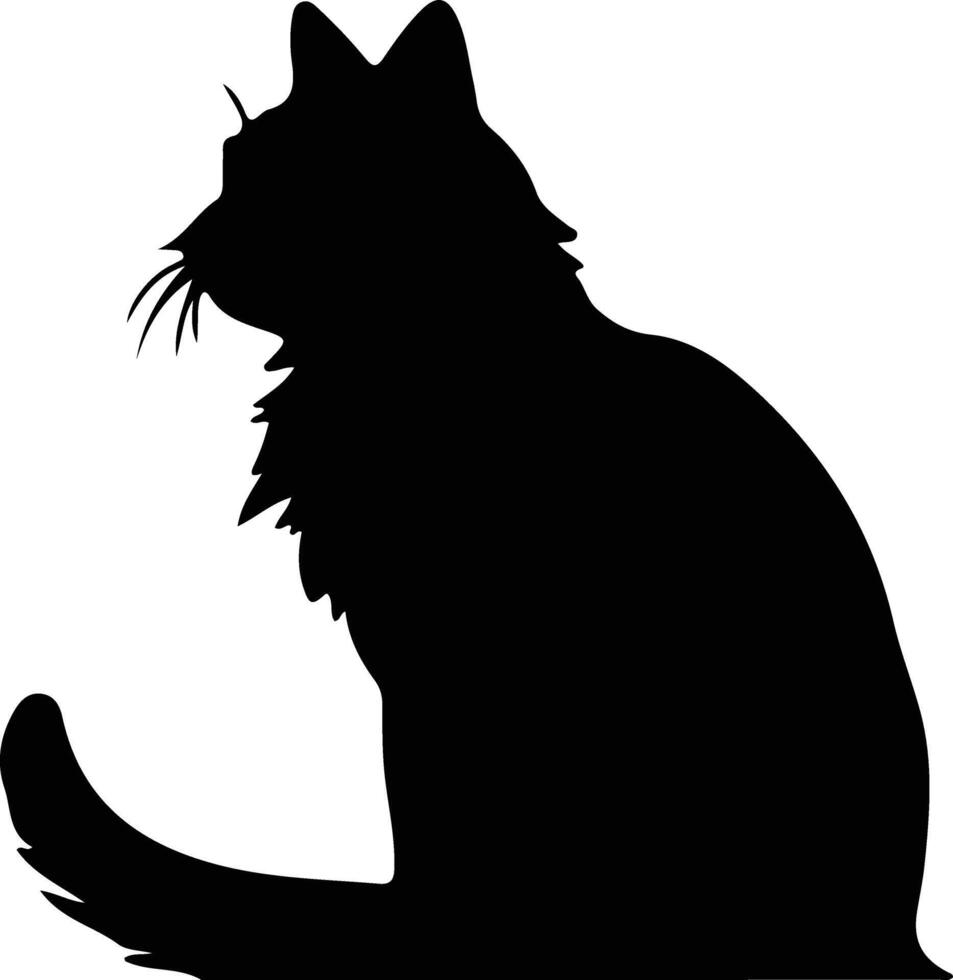 Munchkin Katze Silhouette Porträt vektor