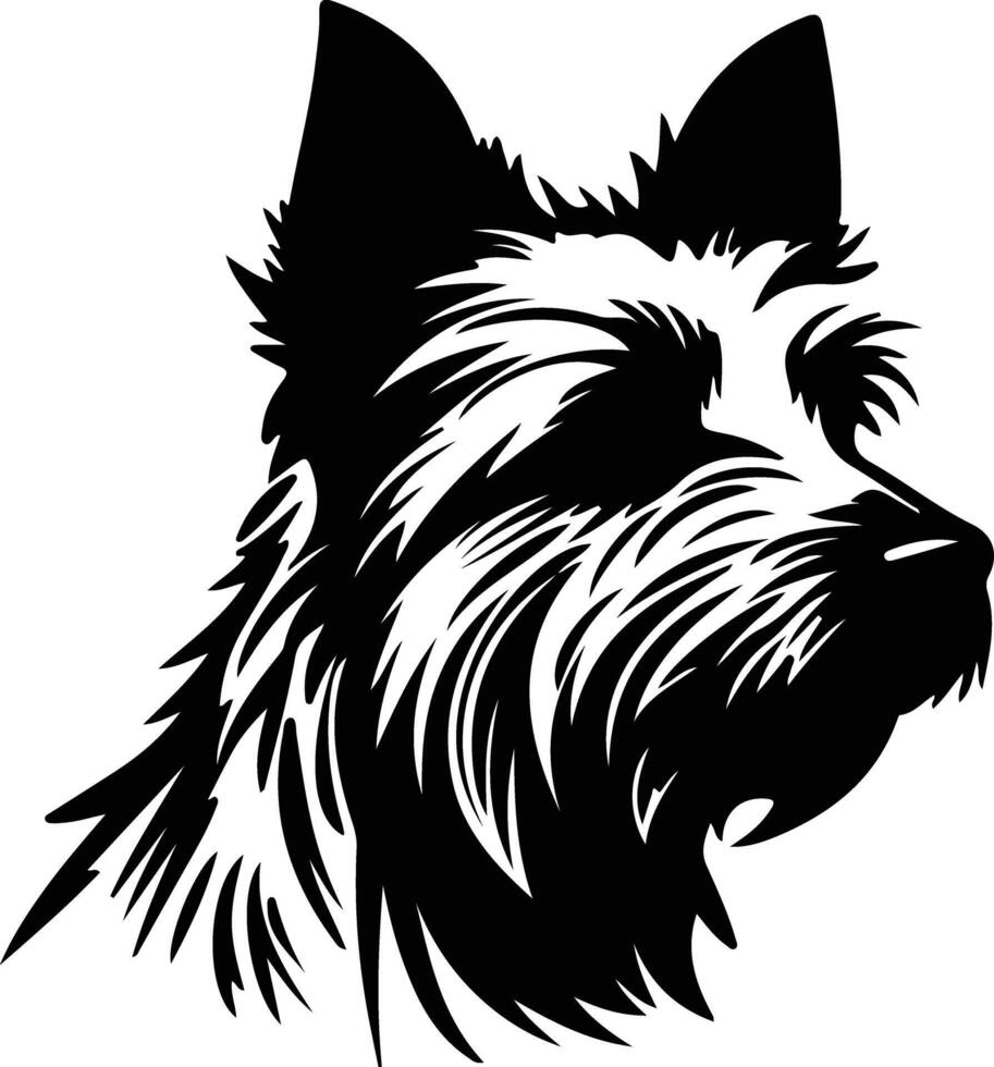 australisch Terrier Silhouette Porträt vektor