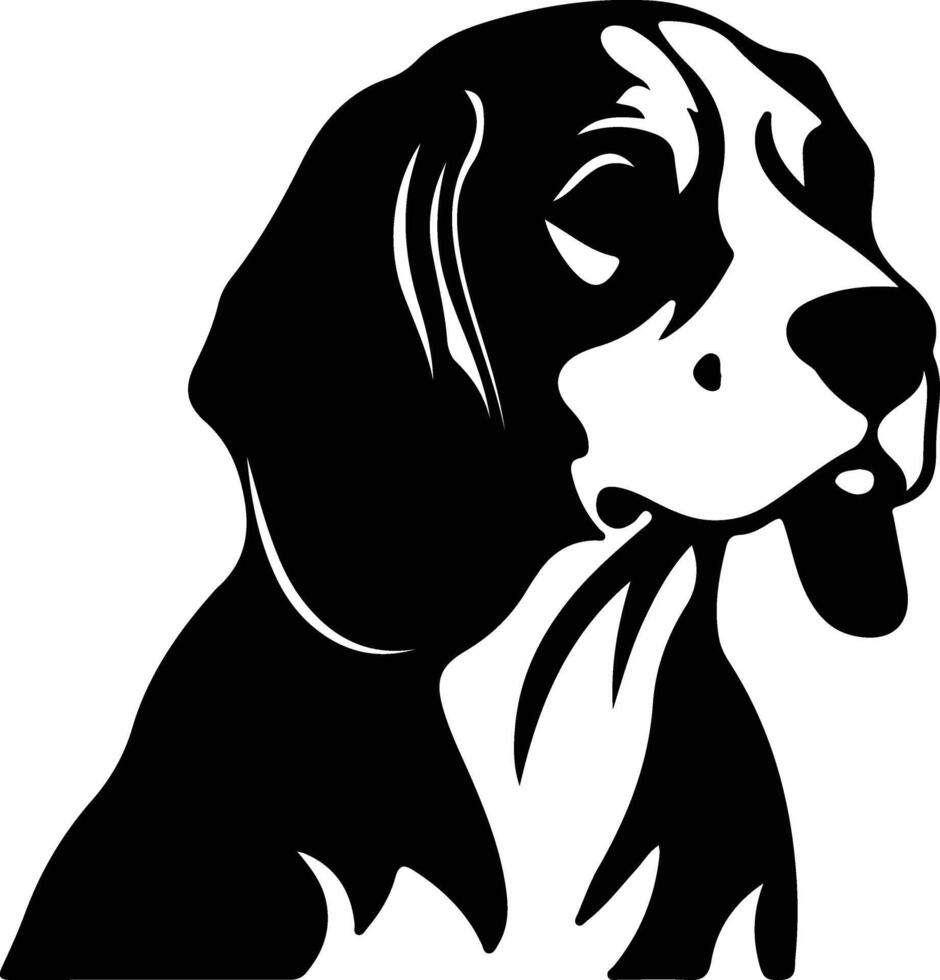 Beagle schwarz Silhouette vektor