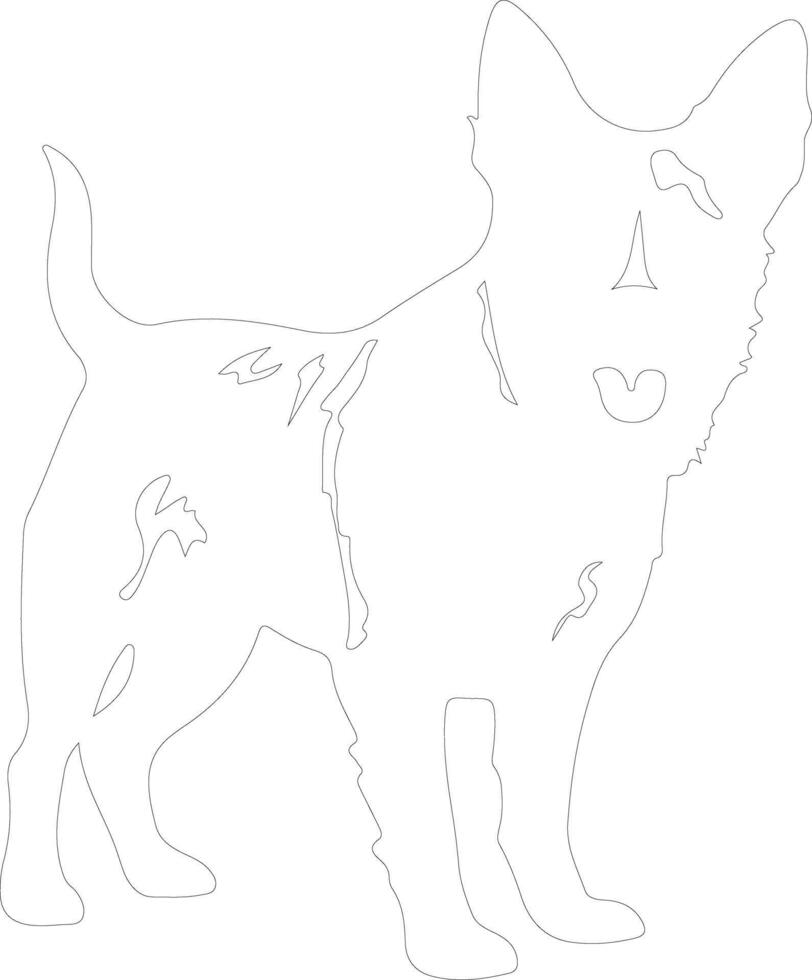 australier nötkreatur hund översikt silhuett vektor