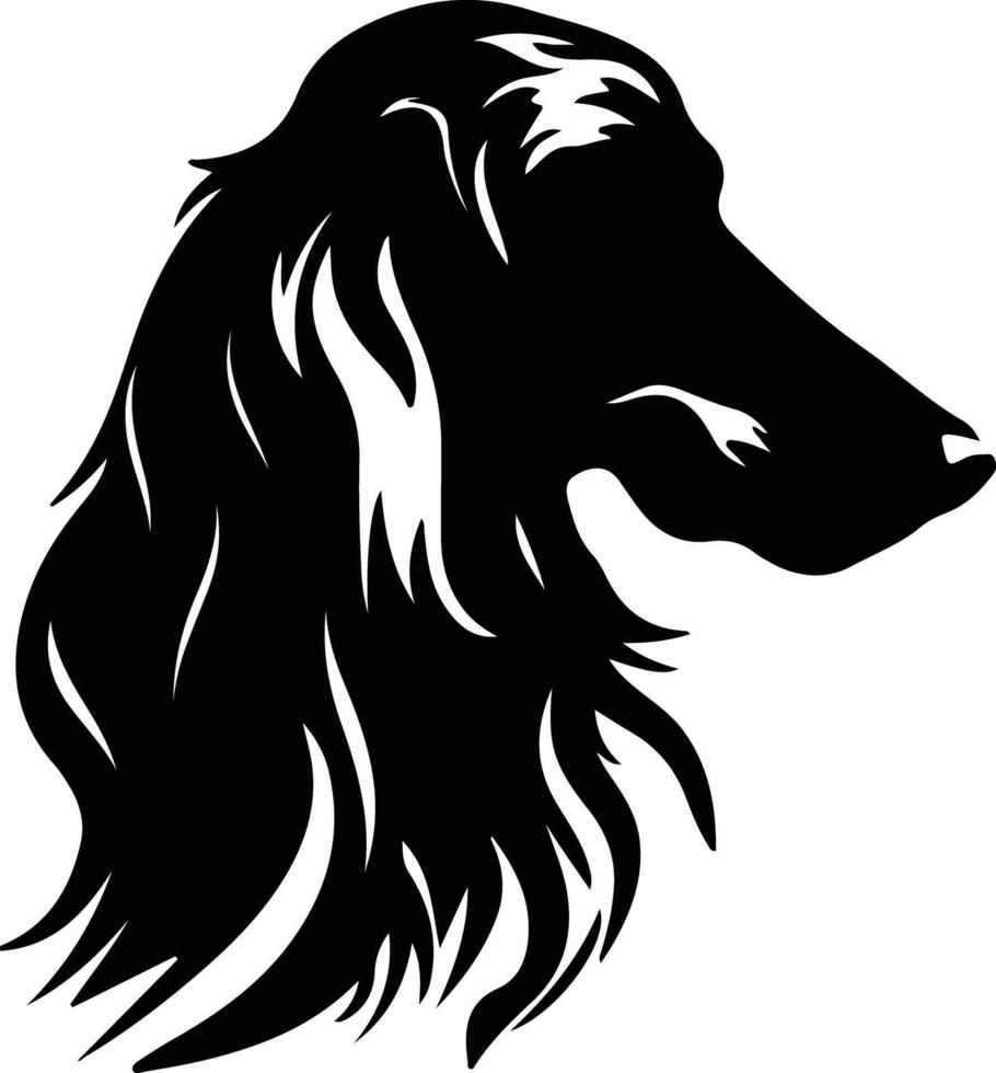 afghanska hund svart silhuett vektor