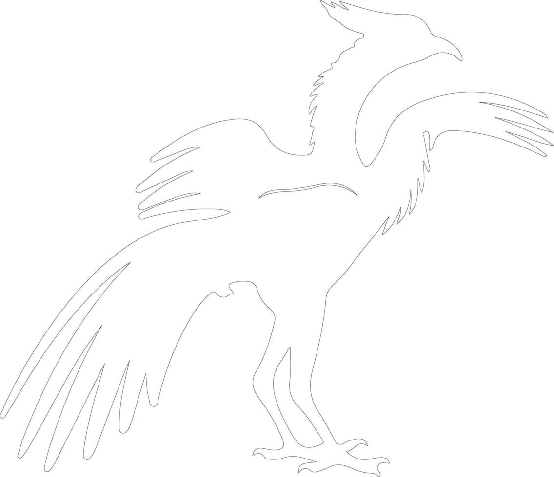 Archaeopteryx Gliederung Silhouette vektor