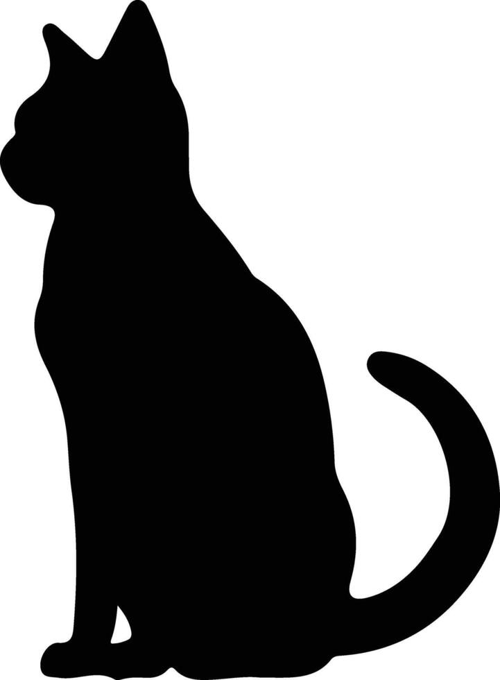 arabisch mau Katze schwarz Silhouette vektor