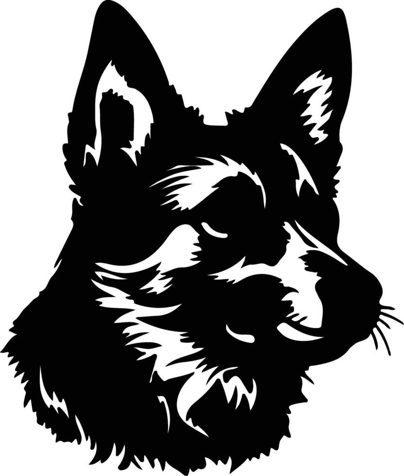 Schwedisch Vallhund Silhouette Porträt vektor