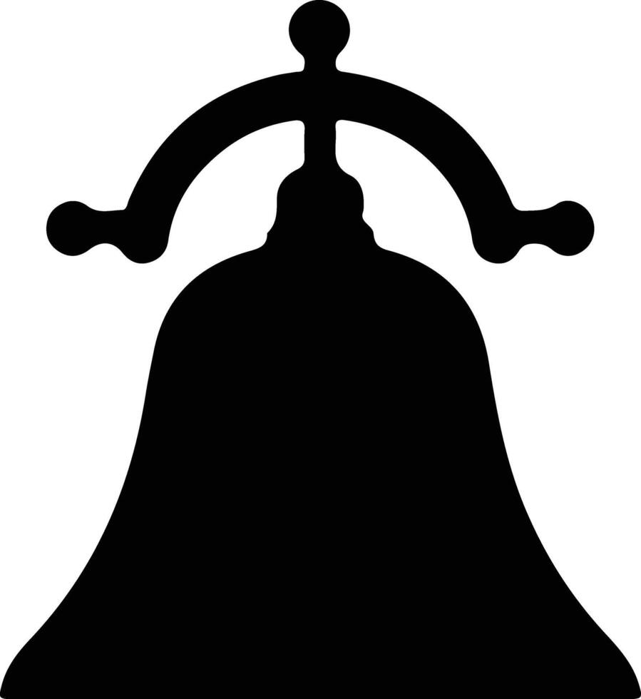 Glocke Symbol schwarz Silhouette vektor