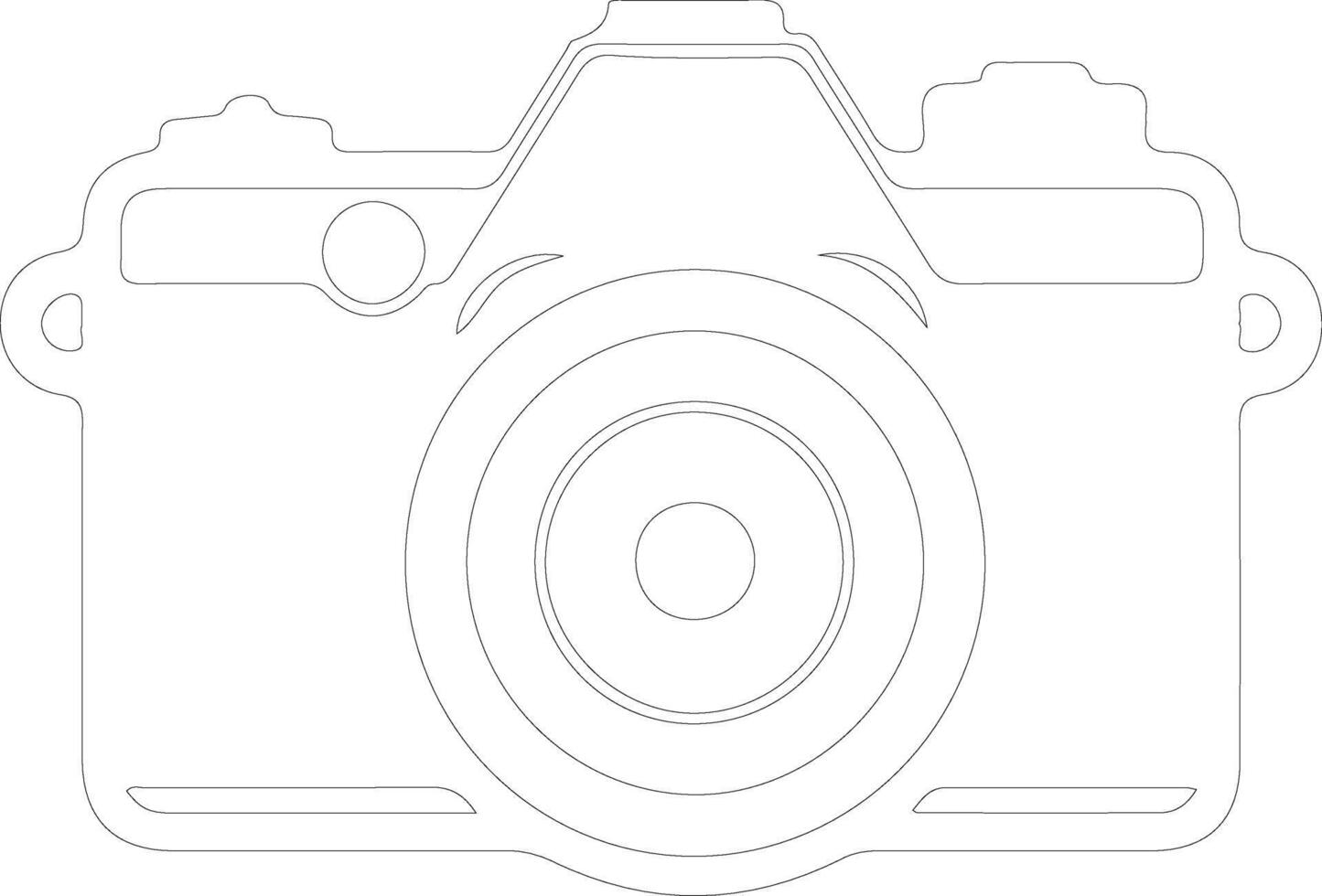 kamera ikon översikt silhuett vektor