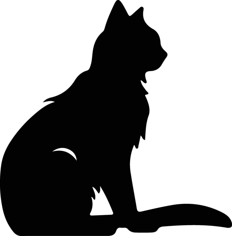 ägäisch Katze schwarz Silhouette vektor