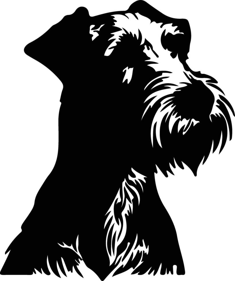 irisch Terrier schwarz Silhouette vektor