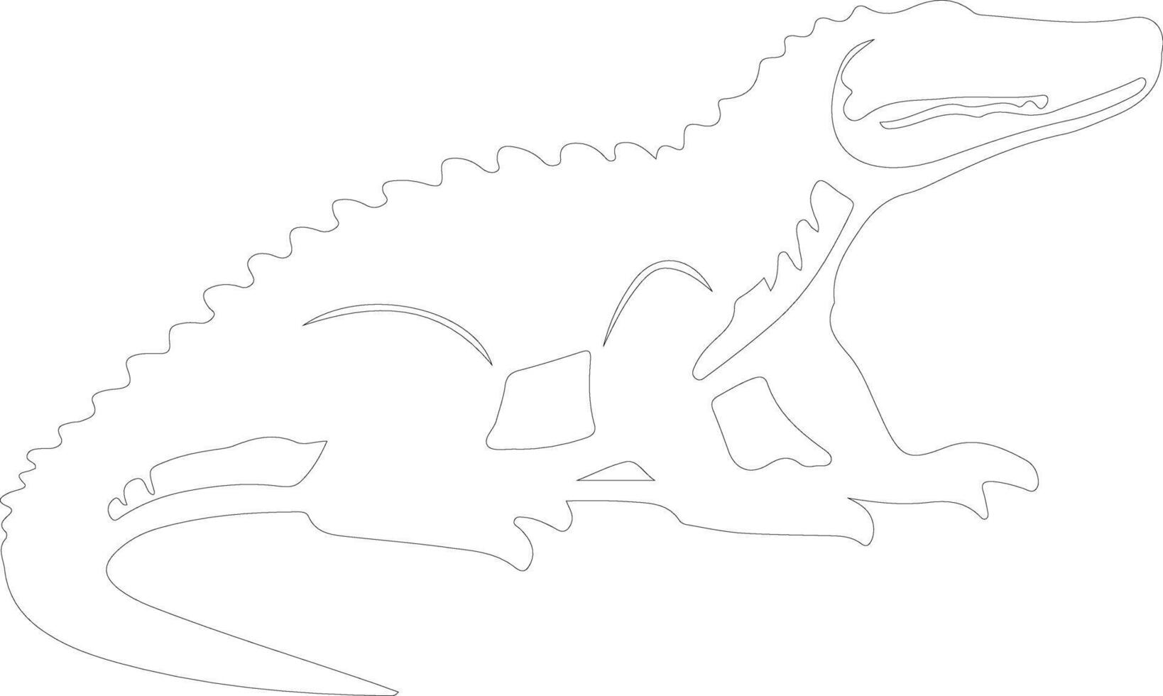 krokodil översikt silhuett vektor
