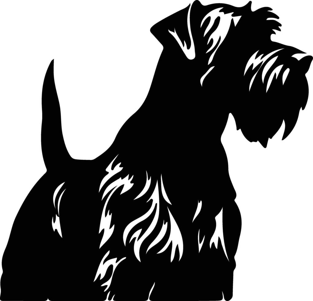 Riese Schnauzer schwarz Silhouette vektor