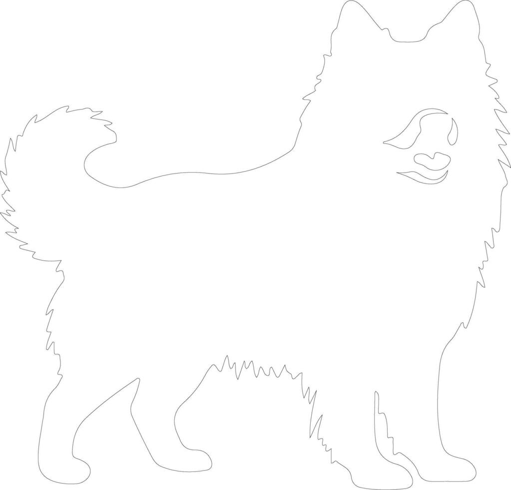 finnisch Lapphund Gliederung Silhouette vektor