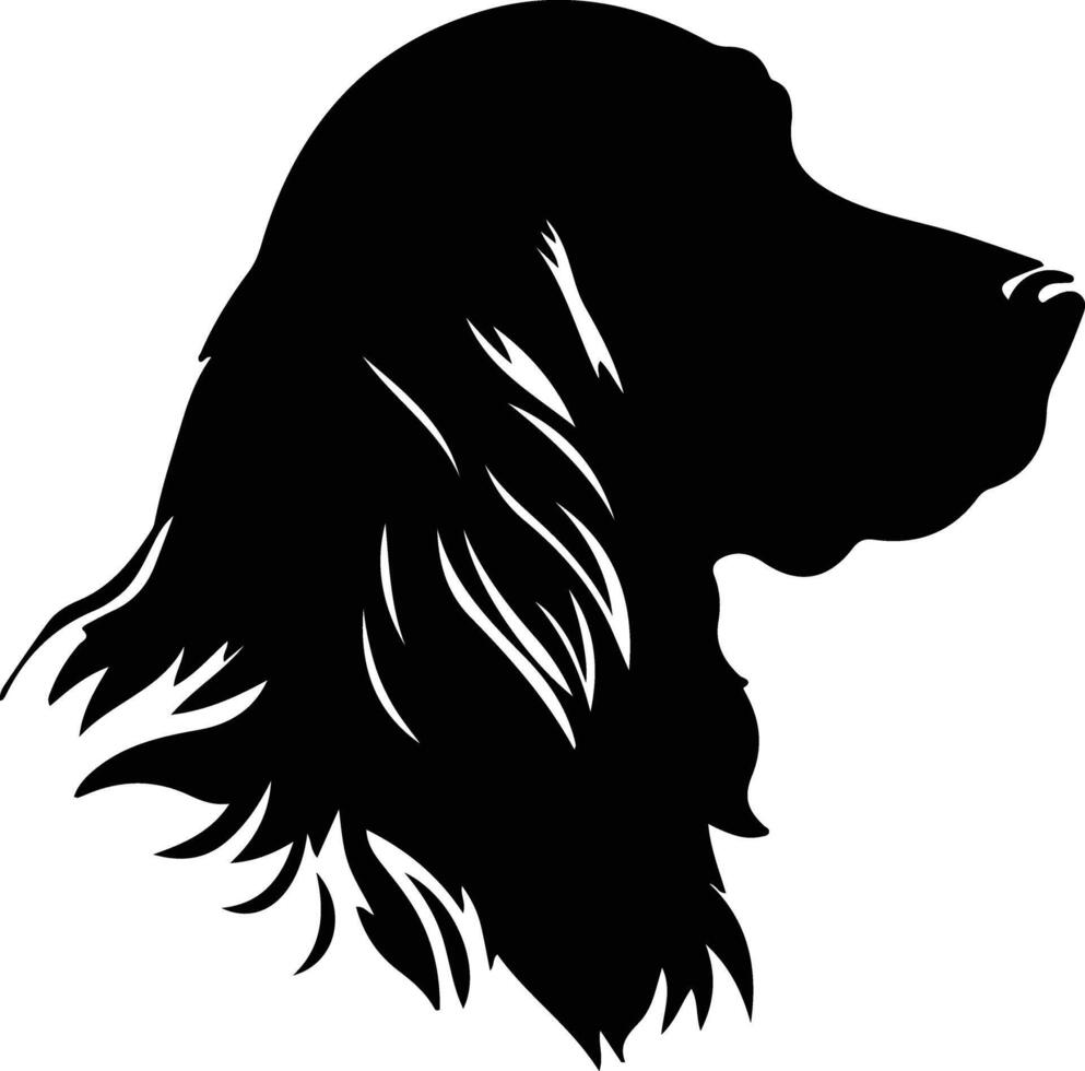 sussex Spaniel Silhouette Porträt vektor