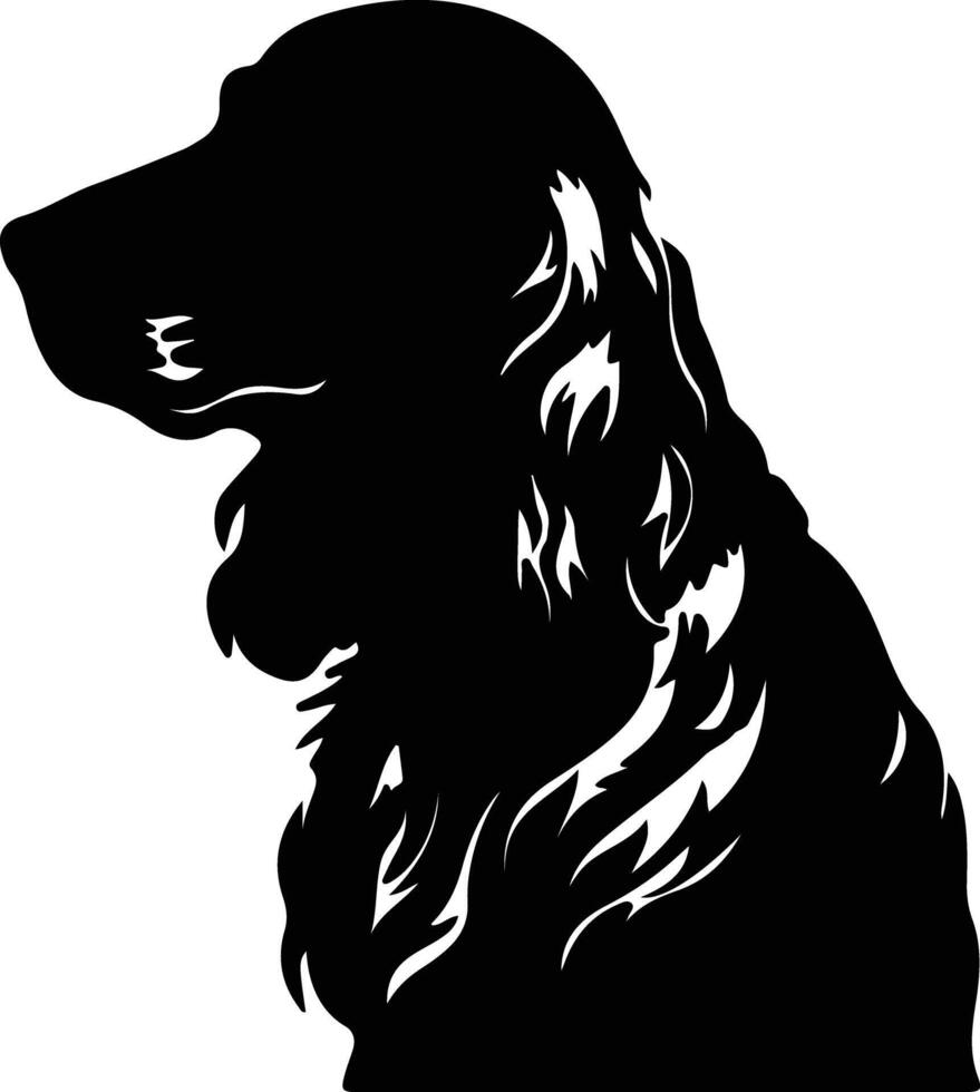 Englisch Cocker Spaniel schwarz Silhouette vektor