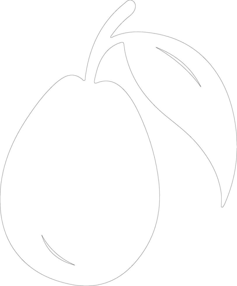mango översikt silhuett vektor