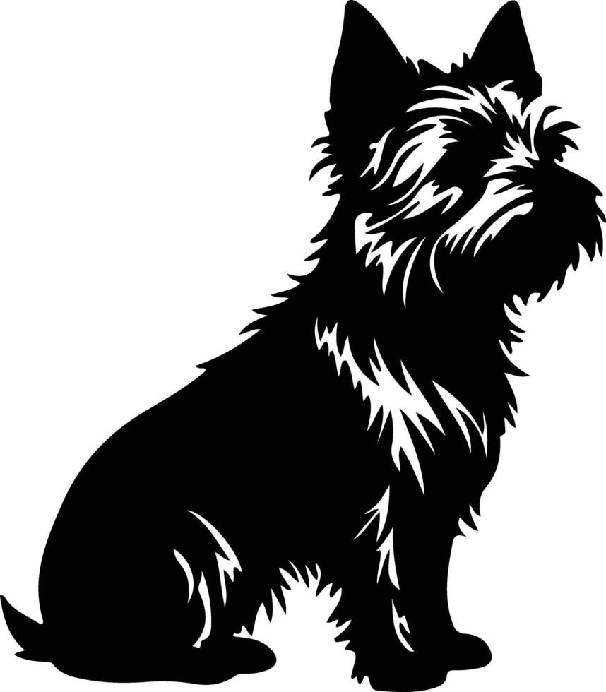 australier terrier svart silhuett vektor