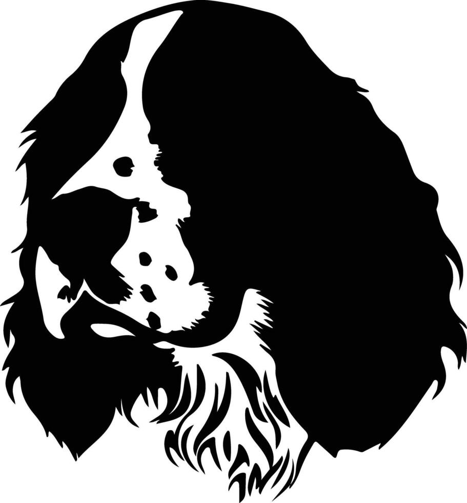 Englisch Springer Spaniel Silhouette Porträt vektor