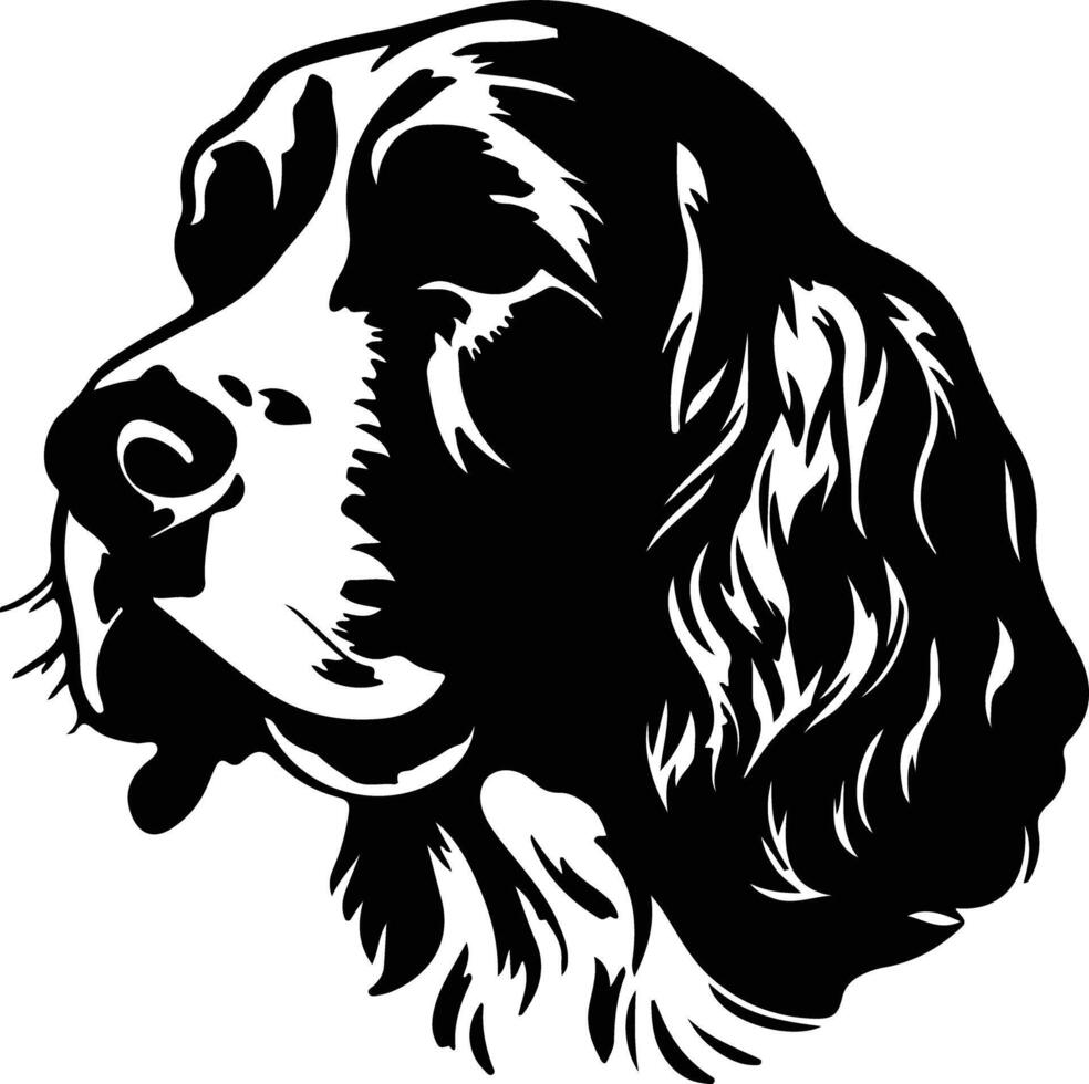 Klempner Spaniel Silhouette Porträt vektor