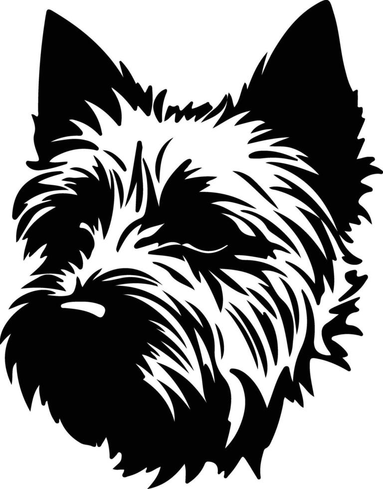 norwich Terrier Silhouette Porträt vektor
