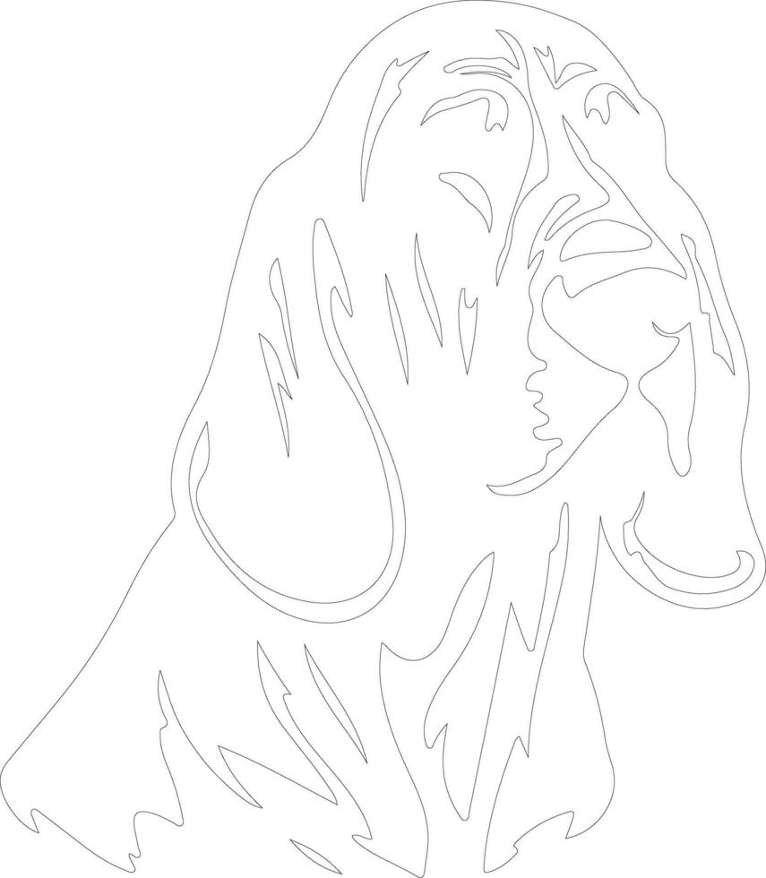 blodhund översikt silhuett vektor