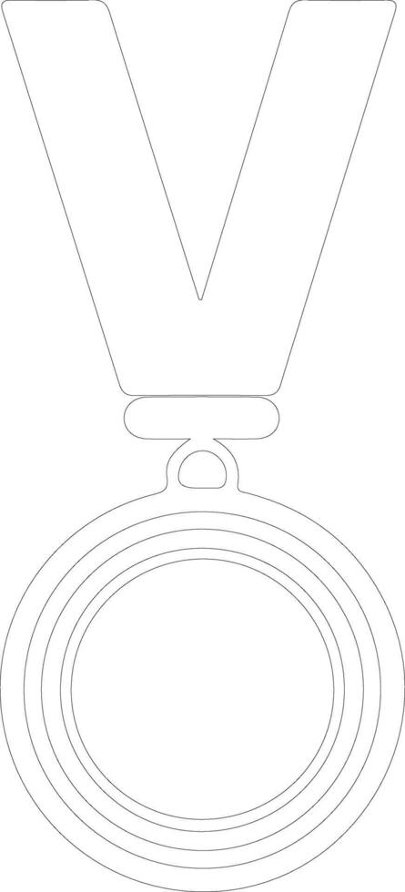 medalj översikt silhuett vektor