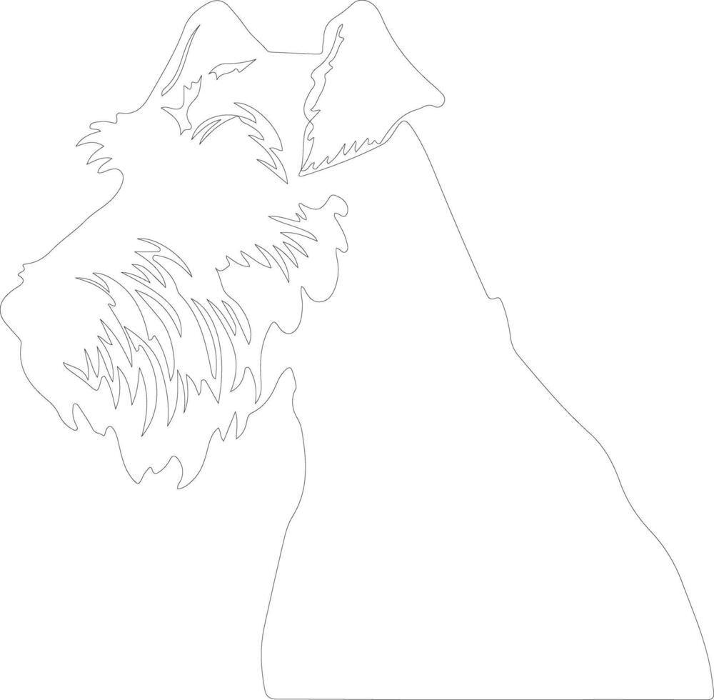 Walisisch Terrier Gliederung Silhouette vektor