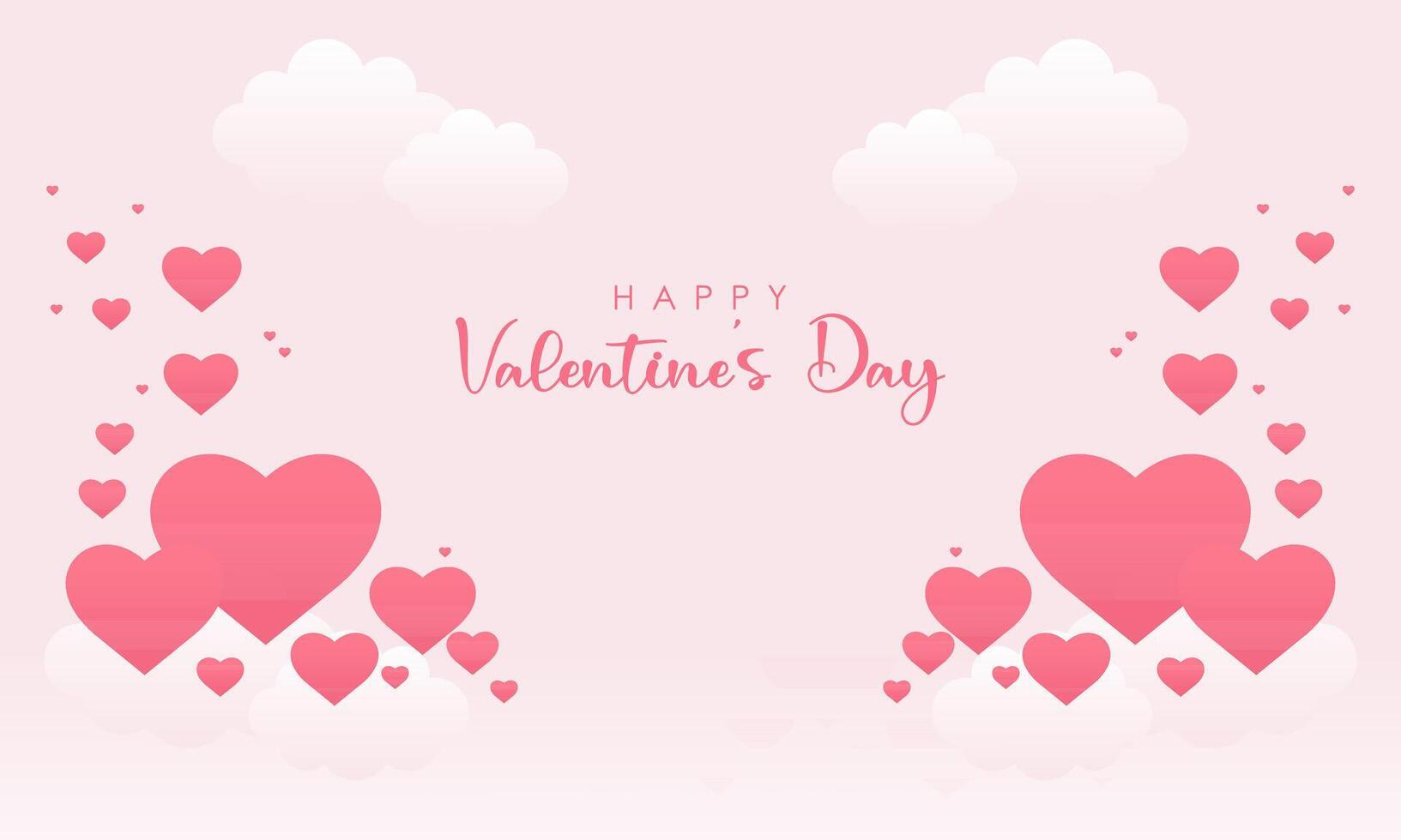 Lycklig valentines dag. fira dag full av kärlek på februari 14:e begrepp illustration vektor