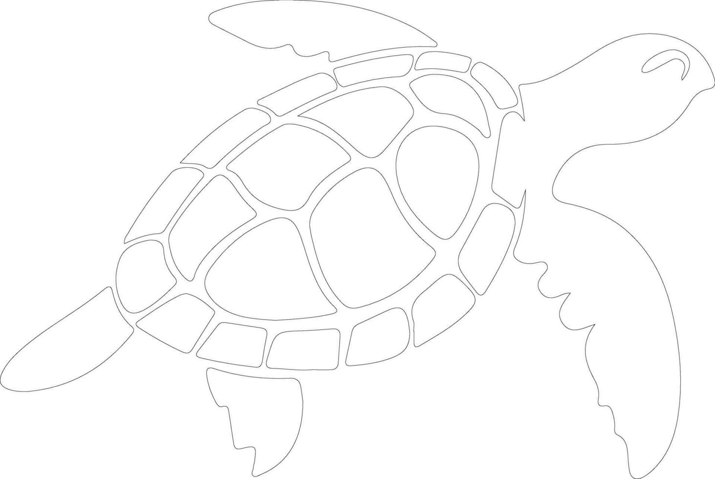 hav sköldpadda översikt silhuett vektor