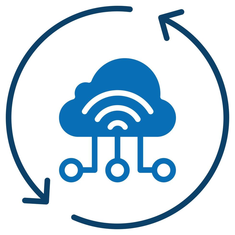 iot operationer ikon linje vektor illustration