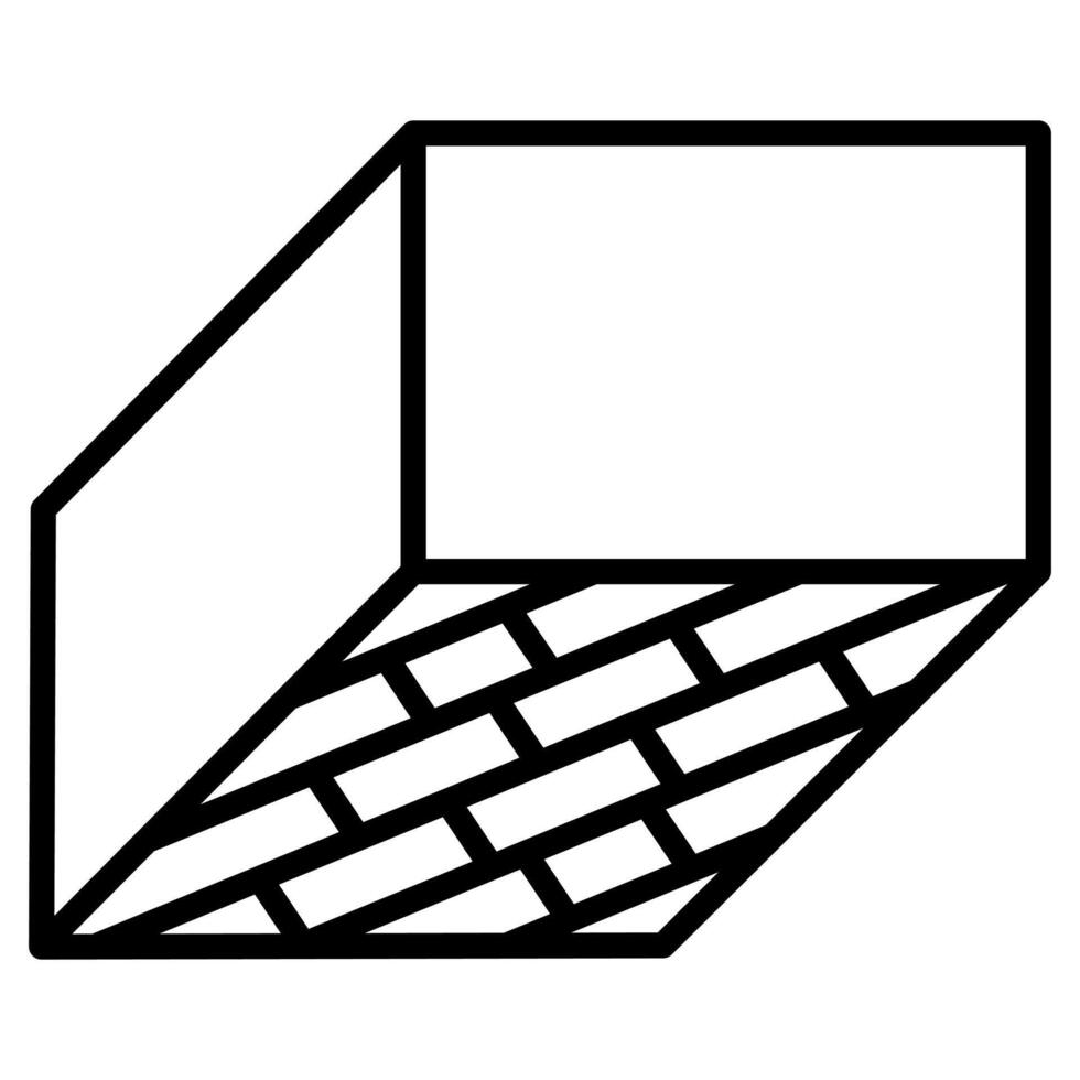 fabrik golv ikon linje vektor illustration