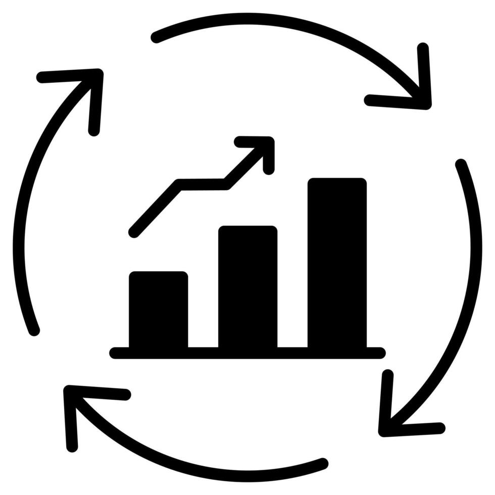 kontinuierlich Verbesserung Symbol Linie Vektor Illustration