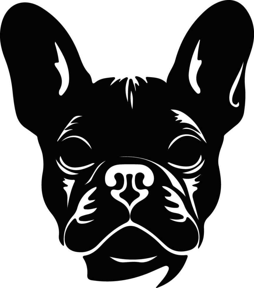 Französisch Bulldogge Silhouette Porträt vektor