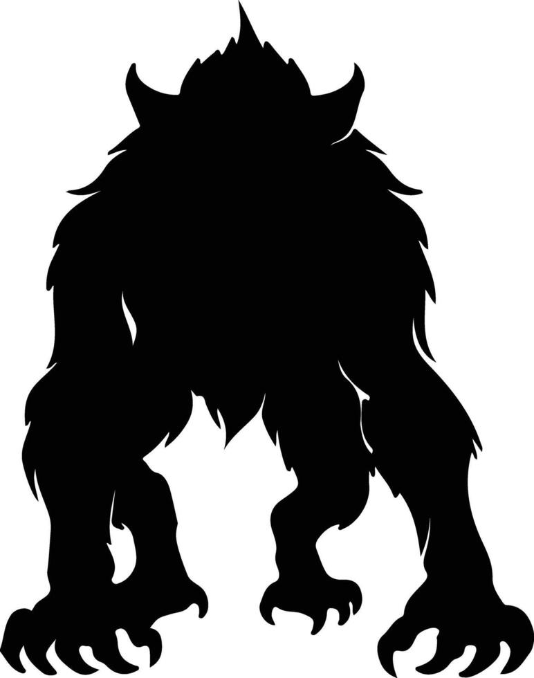 Werwolf schwarz Silhouette vektor