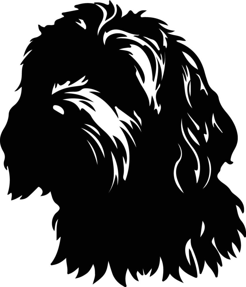 Cockapoo schwarz Silhouette vektor