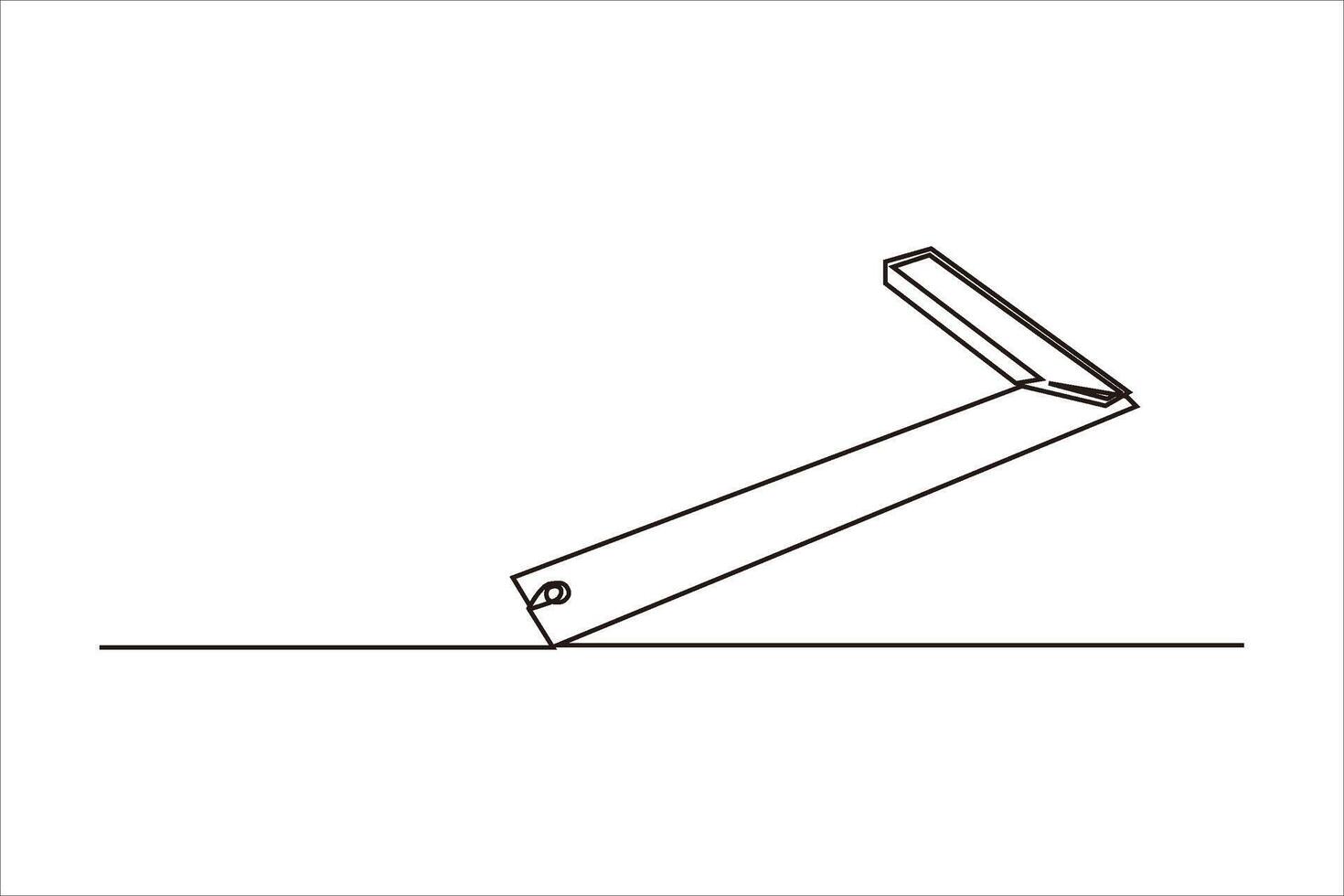 kontinuerlig linje vektor illustration design linjal vinkel