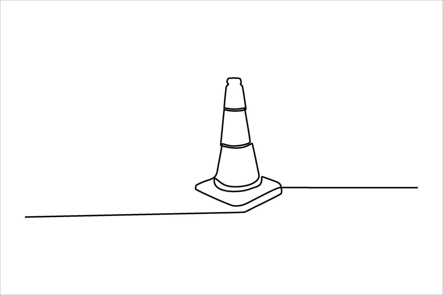 kontinuerlig linje vektor illustration design trafik kon