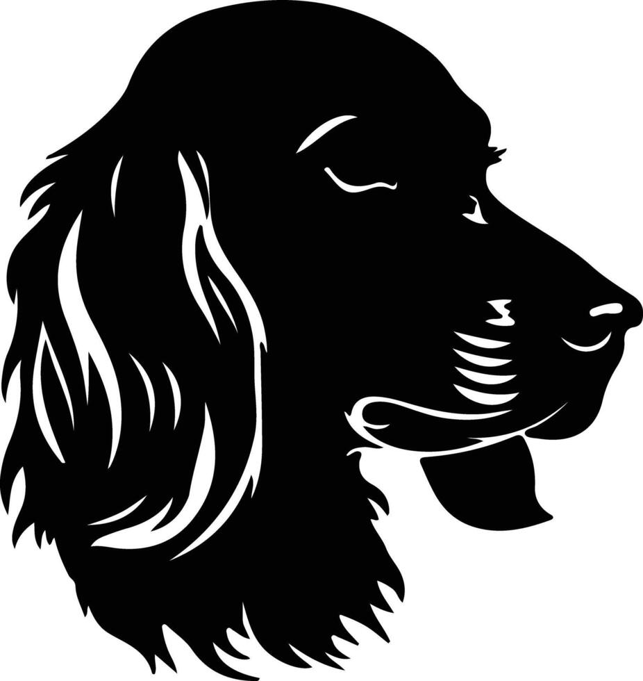 amerikanisch Wasser Spaniel Silhouette Porträt vektor