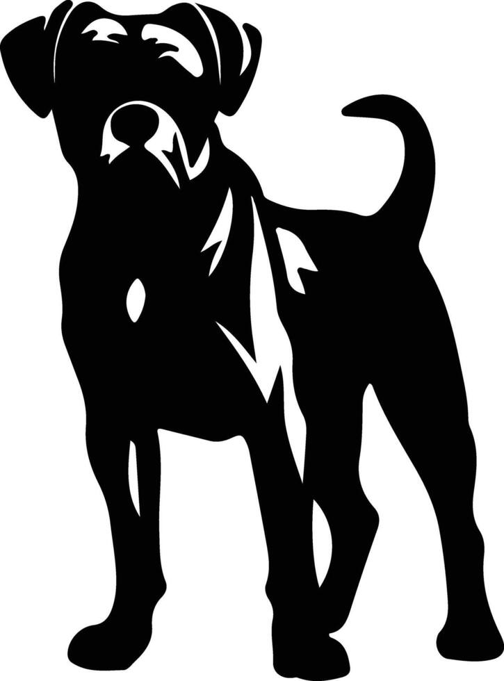 Boxer schwarz Silhouette vektor