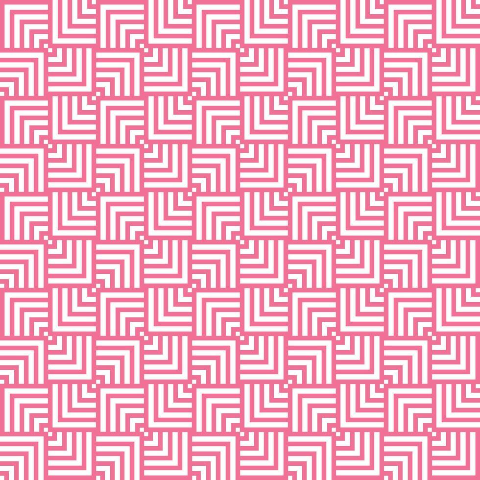 Rosa und Weiß nahtlos abstrakt geometrisch überlappend Quadrate Muster vektor