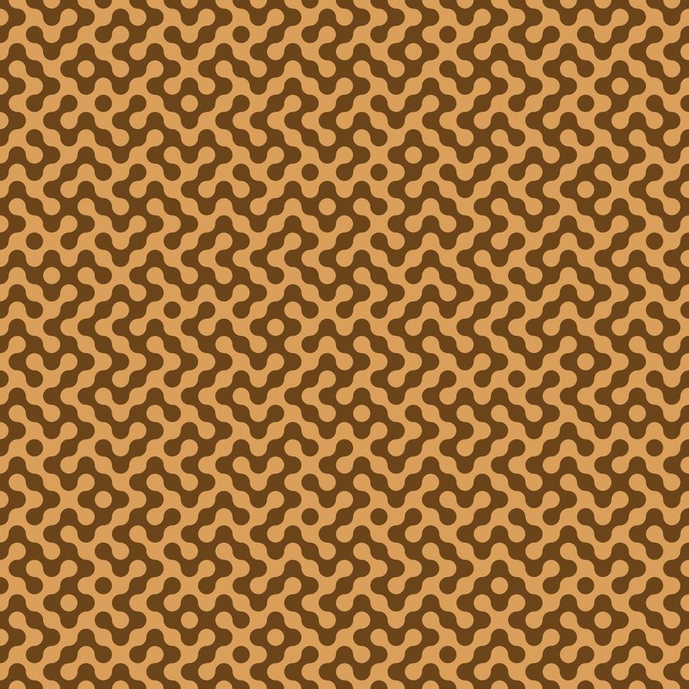 brun sömlös geometrisk avrundad diagonal labyrint mönster vektor