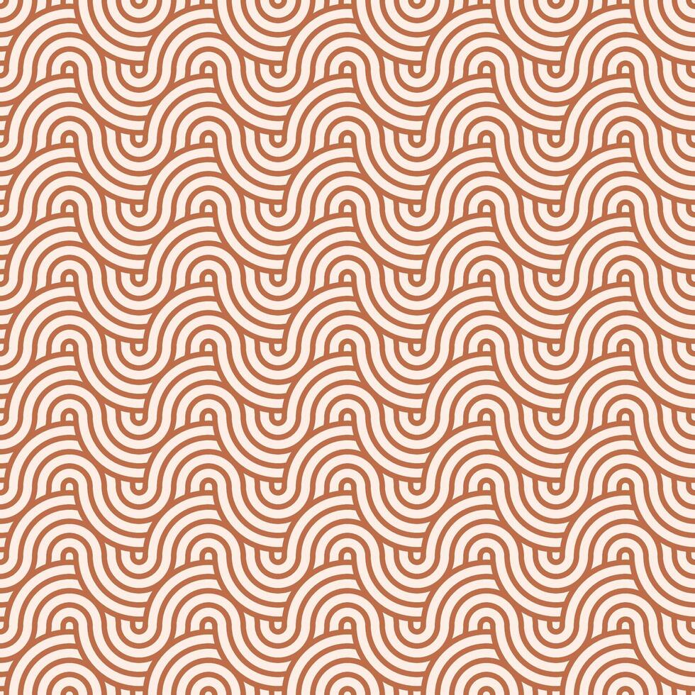 brun sömlös geometrisk japansk cirklar mönster vektor