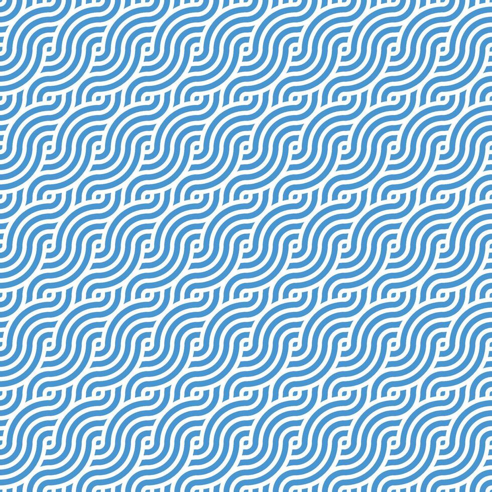 sömlös blå geometrisk japansk cirklar virvlar och vågor mönster vektor