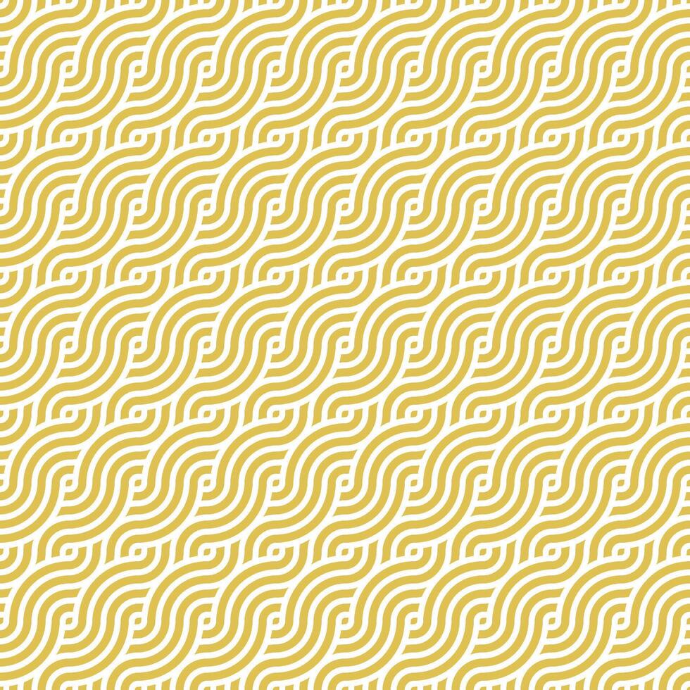 sömlös gul geometrisk japansk cirklar virvlar och vågor mönster vektor