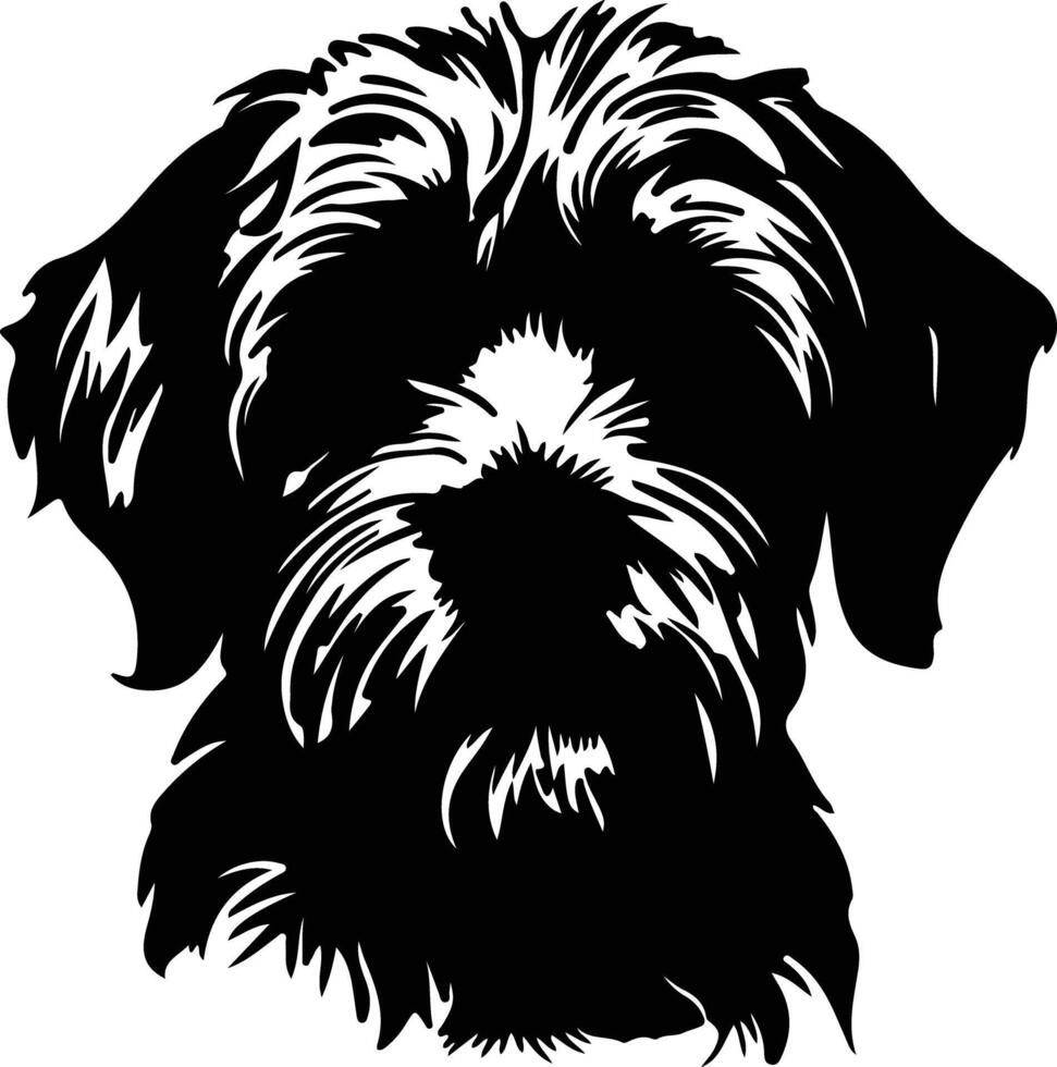 Dandie Dinmont Terrier Silhouette Porträt vektor