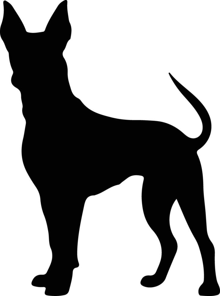 Manchester Terrier schwarz Silhouette vektor