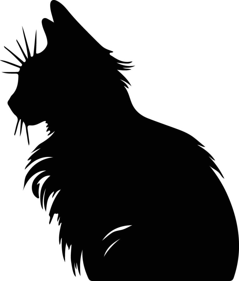 balinesisch Katze schwarz Silhouette vektor