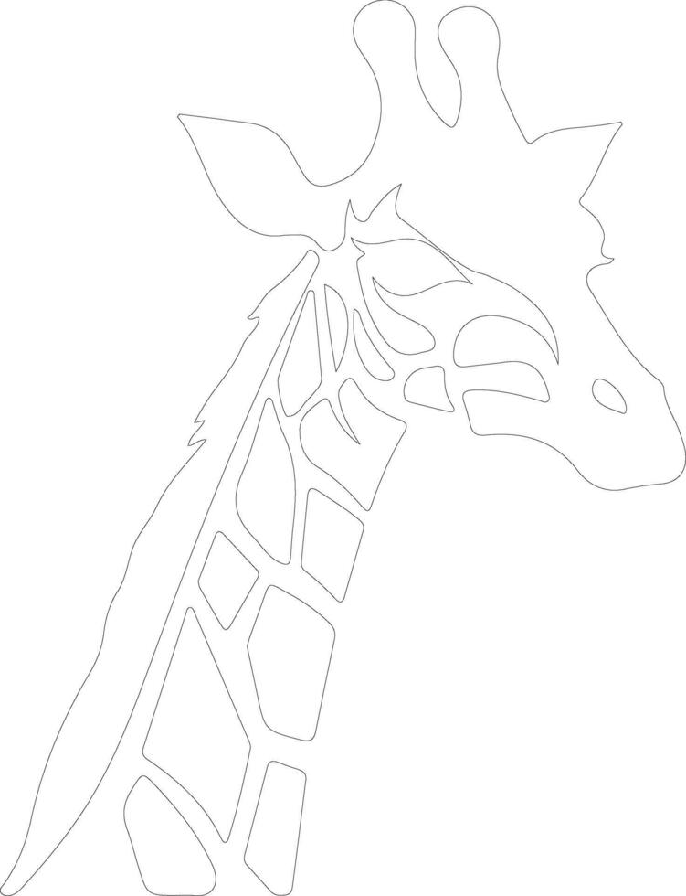 giraff översikt silhuett vektor